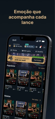 Mesas de cassino ao vivo no app EstrelaBet
